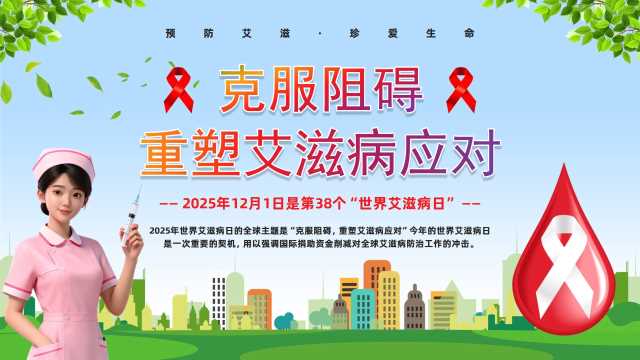 蓝色简约风世界艾滋病日科普PPT模板【2025120303】