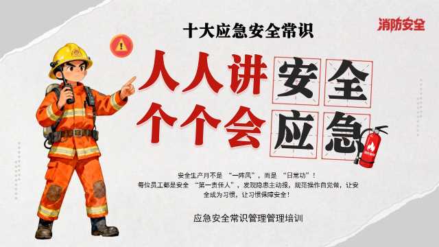 红色简约风应急安全管理培训PPT模板
