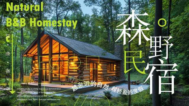 绿色简约风森野民宿推荐PPT通用模板[2026030304]