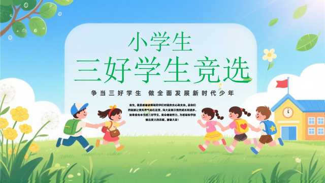 三好学生竞选模版ppt【2026101304】